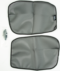 Polisport Plastics radiator louver mesh for motorcycle body, 64-56507M, showing black plastic grille with mesh design.