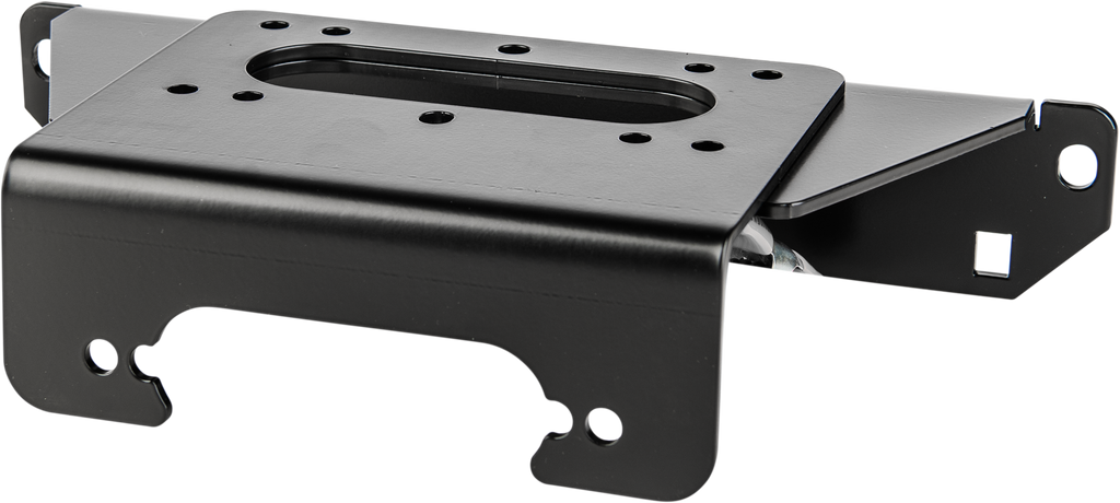 Open Trail winch mount, rugged steel construction with mounting holes, designed for off-road vehicle winch installation.