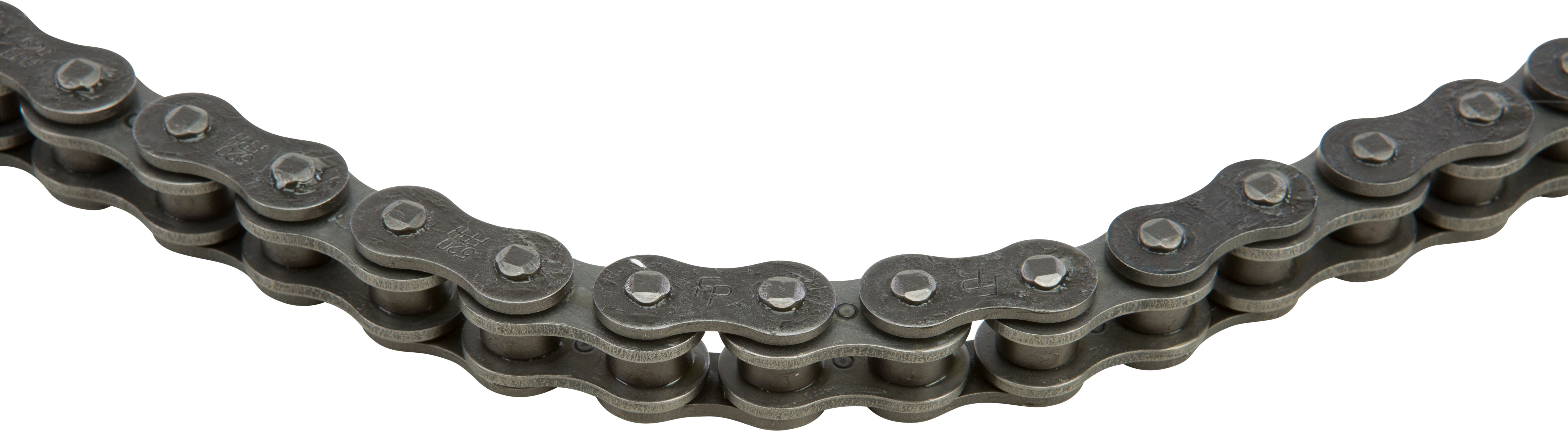 Heavy duty Fire Power chain 520x118 with rugged metal links, designed for high-strength industrial or motorcycle applications.