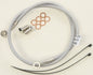 GALFER 2-line front brake line kit with braided steel hoses and fittings for motorcycle braking systems.