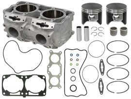 SP1 engine cylinder kit with polished metal finish, featuring the SP1 logo and detailed components for engine repair.