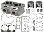 SP1 engine cylinder kit with polished metal finish, featuring the SP1 logo and detailed components for engine repair.
