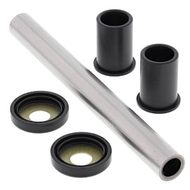 All Balls swingarm bearing kit 22-81009 for motorcycle suspension, showing bearings and components in the kit.