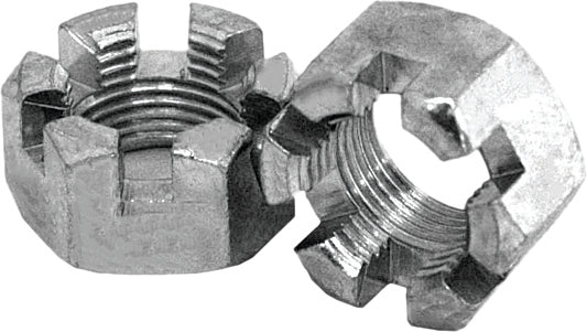 Dura Blue Inc axle 3/4-16 end nut, a metal fastener fitting with threaded exterior for mechanical assembly or repair.