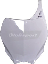 Load image into Gallery viewer, White Polisport Plastics number plate body panel with product code 64-6550, designed for off-road or motocross bikes.