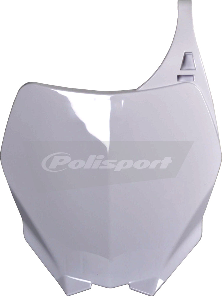 Polisport Plastics white number plate body part with the model number 64-6550, showing a close-up of the plastic plate.