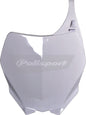 White Polisport Plastics number plate body panel with product code 64-6550, designed for off-road or motocross bikes.