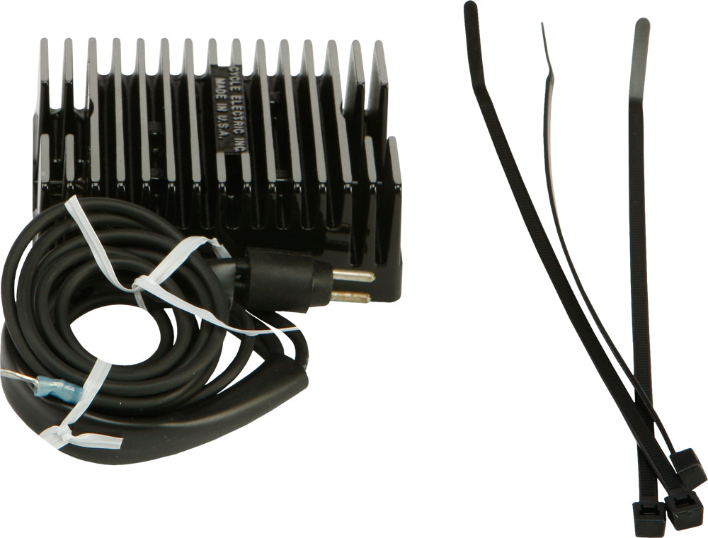 Cycle Electric XL 91 273-1207 electrical regulator showing metal connectors and wiring terminals for motorcycle charging system