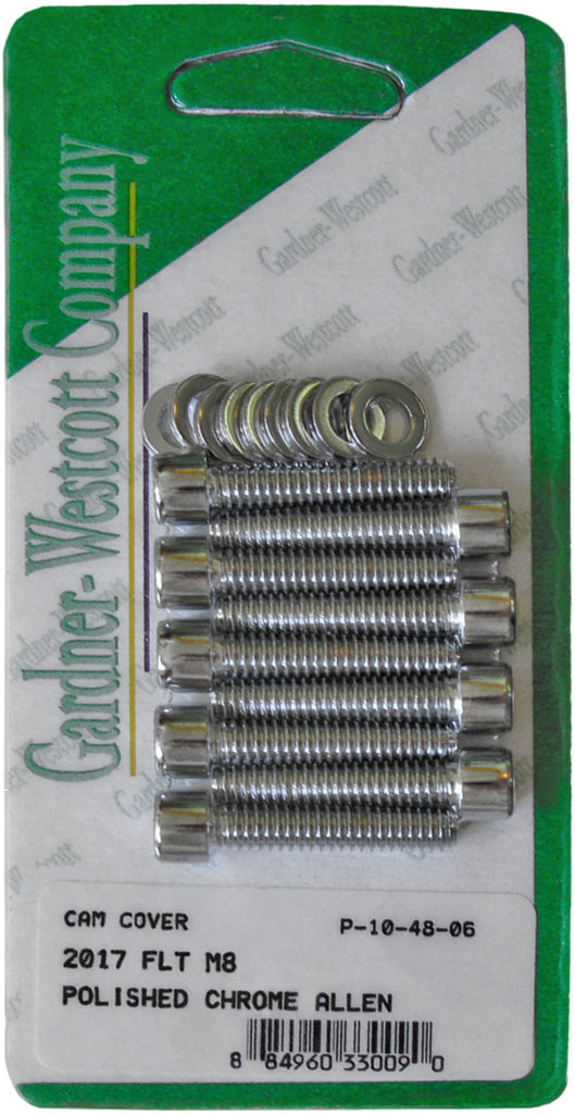 Gardner-Westcott cam cover hardware kit with M8 fittings, featuring various metal components for machinery assembly.