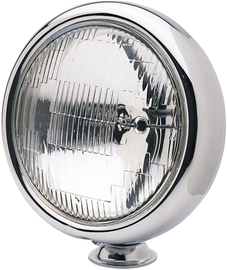 Cobra 4.5-inch chrome spotlight assembly with H3 25 watt bulb for vehicle illumination, shown in the image.