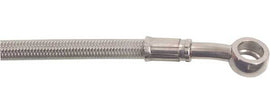 GALFER rear Yzf600 brake line, flexible black braided brake hose with metal fittings for motorcycle braking system.
