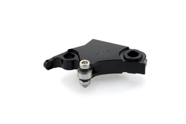 Black PUIG lever adapter clutch for motorcycle, showing close-up of the lever and mounting hardware in detail.