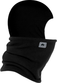 Black Turtle Fur Youth fleece shellaclava showing a snug, fleece-lined face mask for warmth and protection.