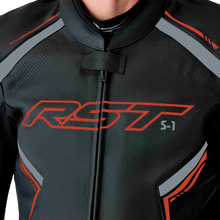 Load image into Gallery viewer, S1 D3o Leather Jacket Blk/Gry/Red 2x