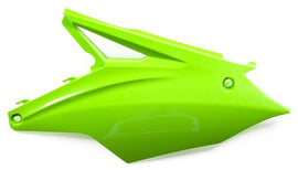 Green Acerbis side panels for motocross bikes, model 26473-80006, shown mounted on a motorcycle.