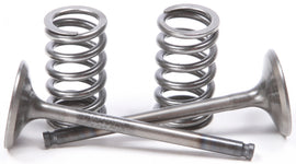 ProX Racing Parts titanium steel exhaust valve conversion set for Yamaha engines, showing the valve and components.