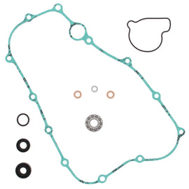 Vertex water pump rebuild kit for engine, showing various gasket and seal components on a clean surface.
