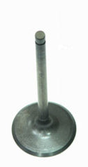Bronco engine intake valve 183-09151 with metal stem and valve seat, showing detailed close-up of the automotive component.