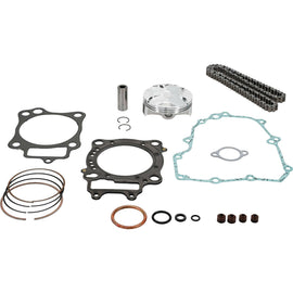 Vertex top end kit piston components for 76.76mm standard 13.5:1 Honda engines, including piston and related parts.