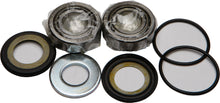 Charger l'image dans la galerie, All Balls steering bearing and seal kit 22-2047 showing various black and metal components for vehicle steering systems.