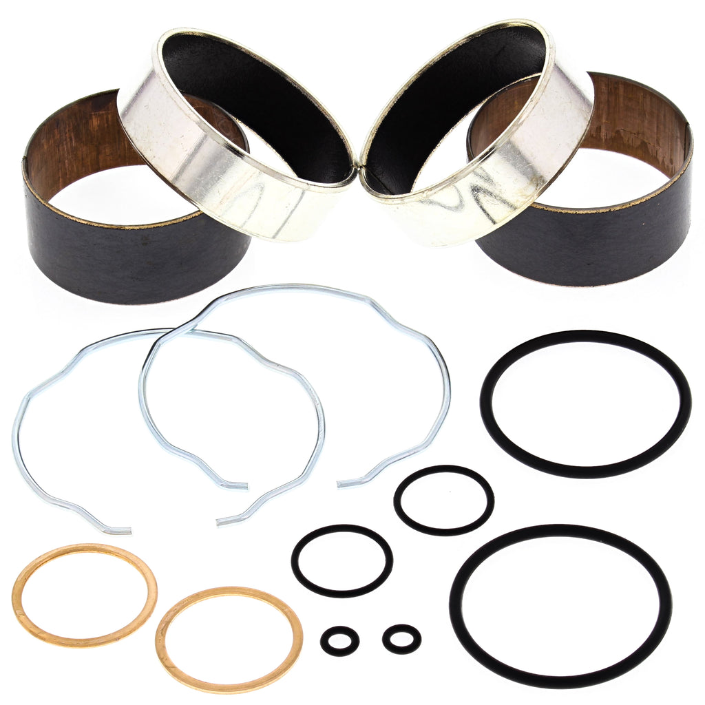 All Balls suspension fork bushing kit 23-86057, showing close-up of bushings installed in a suspension fork component.