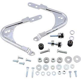 Chrome Cobra Rear Docking Kit for FLH/FLT 97-08 motorcycle, body kit components with detailed metal parts.