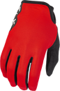 Fly Racing Mesh Gloves in red, medium size, featuring breathable mesh fabric and secure wrist closure for motocross or cycling.