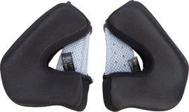 Fly Racing Tourist cheek pads, 20mm, helmet accessories, shown in black with padding and secure fit features.
