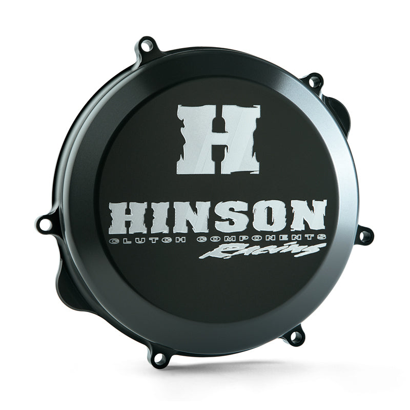 Hinson Billetproof clutch cover for Kawasaki KX 450 4T engine, durable billet aluminum motorcycle engine part.