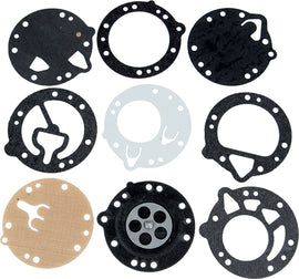 Vertex Tillotson diaphragm and gasket set for carburetor fuel system, includes replacement parts for DG1HR model.