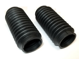 K&S Technologies suspension fork boots, part 116-3006, in black, shown installed on a motorcycle fork for protection and durability.