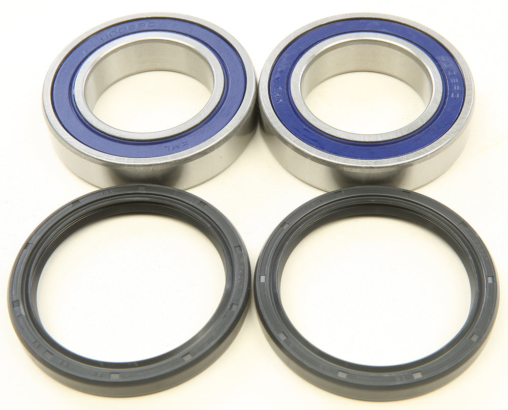 All Balls rear wheel bearing kit 22-51698 with bearings and seals for motorcycle wheel maintenance.