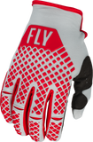 Fly Racing - Youth Kinetic Gloves Red/Grey Yl - 376-414YL