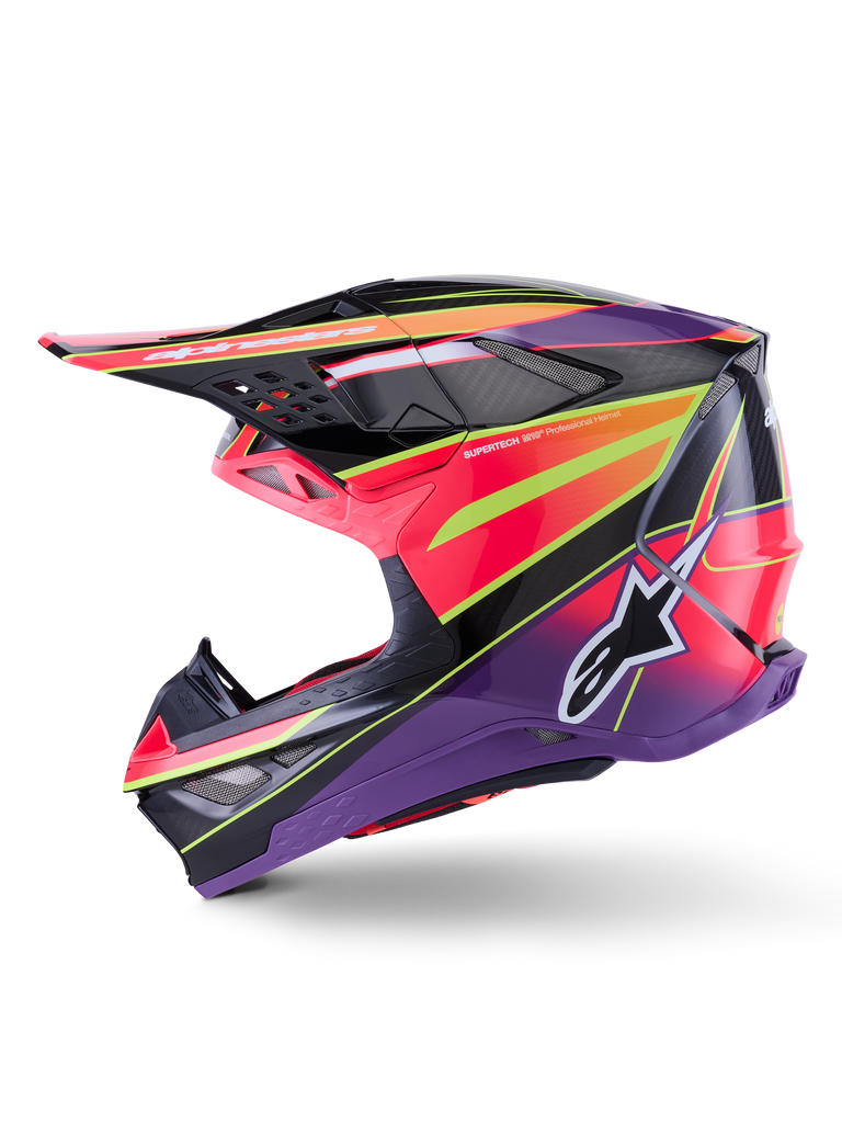 Supertech S M10 Era Helmet Pnk/Violet/Ylw Fluo Glossy Sm