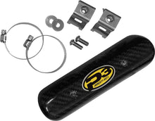 Charger l'image dans la galerie, P3 Heat Shield Carbon Fiber exhaust heat shield, 5-inch universal fit, with sleek black carbon fiber finish.