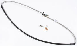 GALFER steel brake line for Suzuki front brake system, showing a close-up of the durable braided metal hose.