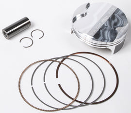Vertex forged piston kit for KTM 175 with 75.96mm size and 12.8:1 compression ratio, includes piston and components.