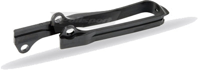 Polisport Plastics black chain slider for drive chain system, part number 64-0453, shown on a motorcycle chain.