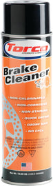 Torco Brake & Contact Cleaner in 13oz spray can, showing the orange and white label with product details and safety instructions.