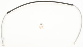 GALFER steel brake line for front Suz motorcycle, showcasing the durable braided steel construction and fittings.