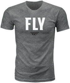 Fly Racing Fly Wfh Tee in dark grey heather, XL size, casual unisex T-shirt with soft fabric and comfortable fit.