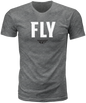 Fly Racing Fly Wfh Tee in dark grey heather, XL size, casual unisex T-shirt with soft fabric and comfortable fit.