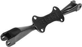 bbr footpeg bracket for motorcycle foot controls, shown in metallic finish with mounting holes and attachment points