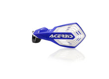 Load image into Gallery viewer, Acerbis K-Future handguard in blue and white with mounting hardware, designed for motorcycle handlebars.