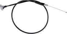 Load image into Gallery viewer, Motion Pro black vinyl throttle cable 70-2218, showing the durable control line with metal fittings and black protective vinyl coating.