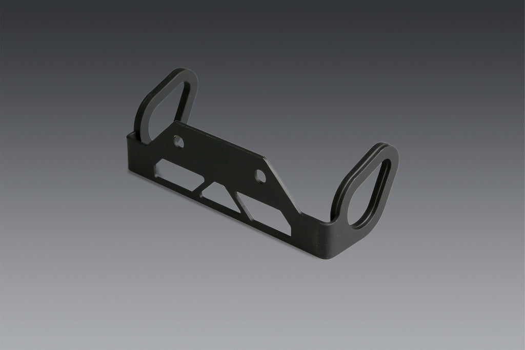 Yoshimura Fe V2 OEM turn signal bracket for motorcycle body, shown in close-up with mounting points and metal construction.