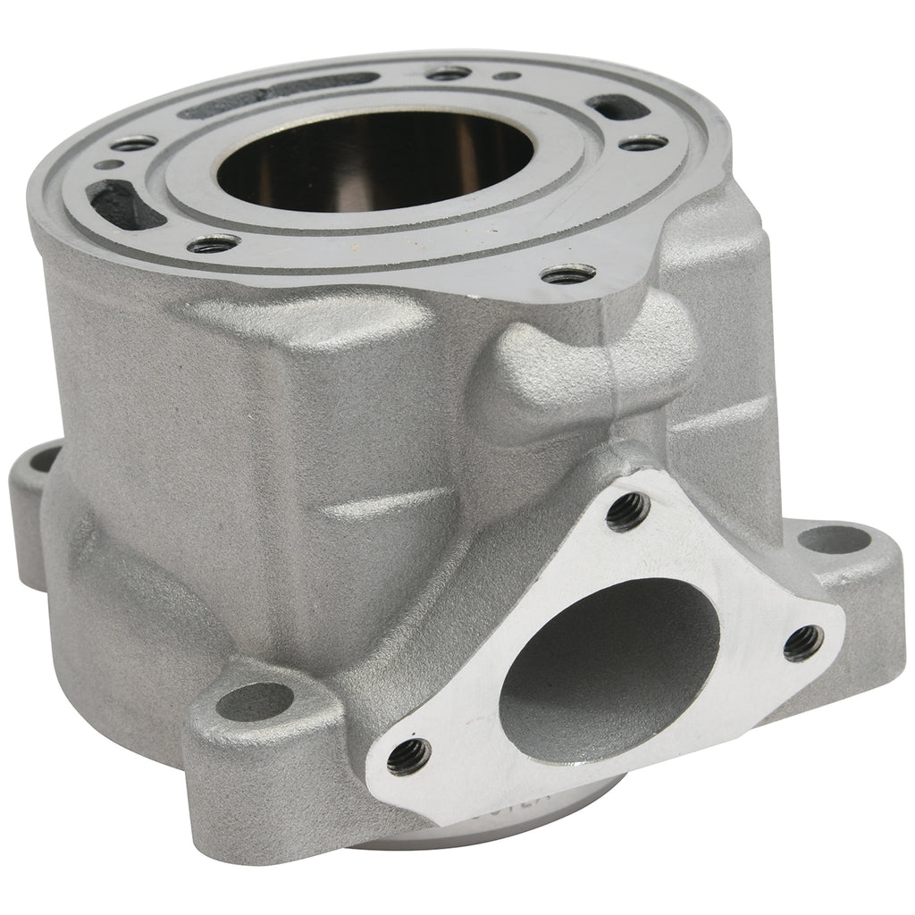 Cylinder Works engine cylinder for Husqvarna and KTM 39.50/Std models, showing the metal cylinder with cooling fins and brand markings.