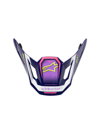 Alpine Star Sm7 Deed visor in purple and pink glossy finish, compatible with ECE06 motorcycle helmet.