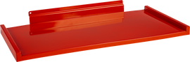 Fly Racing goggle display shelf in red, showcasing the 363-9933R model with clear visibility of the shelf and product holder.