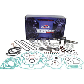 Vertex Complete Engine Rebuild Kit Can WR00194, showing engine components and parts laid out for rebuild.